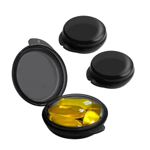 Small Pill Box (3 Pack), Daily Mini Pill Organizer Portable for Purse Pocket,Travel Pill Case Medicine Storage Container Earplug Case (Blcak Small Pill Box (3 Pack), Daily Mini Pill Organizer Portable for Purse Pocket,Travel Pill Case Medicine Storage Container Earplug Case (Blcak