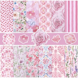 36 Sheets Flower Scrapbook Paper 6x6, Single Sided Watercolor Rose Patterned Paper Pink Floral Decorative Cardstock Pad Origami Papers for Card Making Romantic Scrapbook Supplies 36 Sheets Flower Scrapbook Paper 6x6, Single Sided Watercolor Rose Patterned Paper Pink Floral Decorative Cardstock Pad Origami Papers for Card Making Romantic Scrapbook Supplies