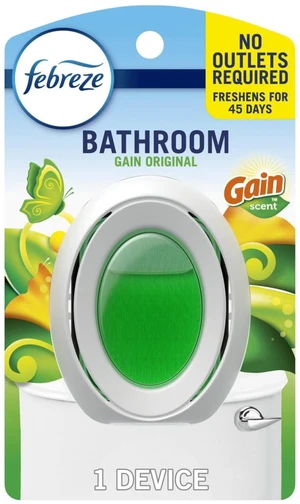 Febreze Bathroom Air Freshener, Odor-Fighting, Gain Original Scent, 1 Count Febreze Bathroom Air Freshener, Odor-Fighting, Gain Original Scent, 1 Count