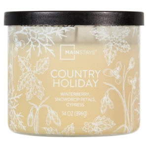 Mainstays 3-Wick Ombre Wrapped Country Holiday Scented Jar Candle, 14 oz Mainstays 3-Wick Ombre Wrapped Country Holiday Scented Jar Candle, 14 oz