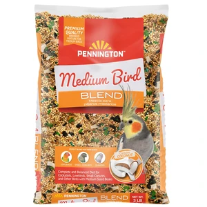 Pennington Medium Bird Blend Bird Food for Cockatiels, Love Birds; 3 lb Bag Pennington Medium Bird Blend Bird Food for Cockatiels, Love Birds; 3 lb Bag