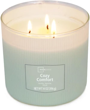 Mainstays Cozy Comfort 3-Wick Textured Wrapped Scented Candle, 14 oz Mainstays Cozy Comfort 3-Wick Textured Wrapped Scented Candle, 14 oz