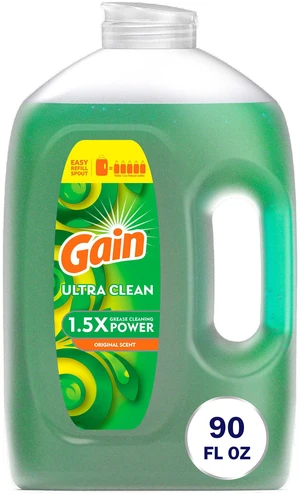 Gain Ultra Dishwashing Liquid Dish Soap, Original Scent, 90.0 fl oz Gain Ultra Dishwashing Liquid Dish Soap, Original Scent, 90.0 fl oz