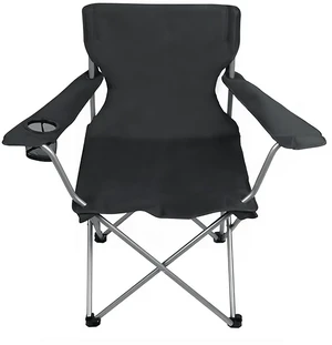 Ozark Trail Quad Folding Camp Chair with Cup Holder, Black Ozark Trail Quad Folding Camp Chair with Cup Holder, Black