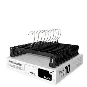 Sharpty Pant & Skirt Hangers - Closet Hangers for Shorts, Shirts, Jeans, Dresses, Slacks, Coats, Clothes, Clothing, Garments & More - Durable, Space Saving & Non-Slip, Black - 10 Pack Sharpty Pant & Skirt Hangers - Closet Hangers for Shorts, Shirts, Jeans, Dresses, Slacks, Coats, Clothes, Clothing, Garments & More - Durable, Space Saving & Non-Slip, Black - 10 Pack