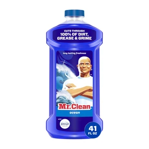Mr. Clean All Purpose Cleaner, Mop Soap, Floor Cleaner for Mopping Home, Bathroom, & Kitchen, Cleaning Liquid for Mop & Bucket, Cleaning Supplies, Multi-Surface Dilutable, Ocean, 41oz Mr. Clean All Purpose Cleaner, Mop Soap, Floor Cleaner for Mopping Home, Bathroom, & Kitchen, Cleaning Liquid for Mop & Bucket, Cleaning Supplies, Multi-Surface Dilutable, Ocean, 41oz