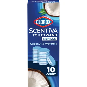 Clorox Scentiva ToiletWand Refills, Coconut and Waterlily, 10 Count Clorox Scentiva ToiletWand Refills, Coconut and Waterlily, 10 Count