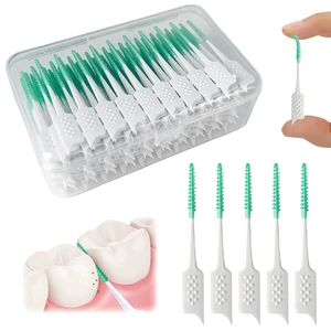 Dental Floss Picks Soft Silicone interdental Brush, Braces Brush, Floss Picks for Teeth, Disposable interdental Brush, Suitable for Cleaning Teeth Health(Green, 160pcs) Dental Floss Picks Soft Silicone interdental Brush, Braces Brush, Floss Picks for Teeth, Disposable interdental Brush, Suitable for Cleaning Teeth Health(Green, 160pcs)