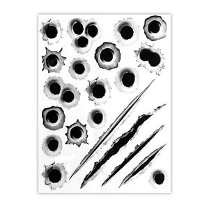 3D Bullet Hole Car Stickers, Ultra-Realistic Fake Bullet Hole Auto Body Scratch Decal, Waterproof PVC Fake Hole Sticker Automotive Tattoo Decoration for Bumper Window Helmet (Style A) 3D Bullet Hole Car Stickers, Ultra-Realistic Fake Bullet Hole Auto Body Scratch Decal, Waterproof PVC Fake Hole Sticker Automotive Tattoo Decoration for Bumper Window Helmet (Style A)