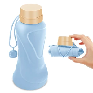 Collapsible Water Bottles,650ml,Leak Proof,Reuseable BPA Free Silicone Foldable Water Bottles,Durable Lightweight for Travel Gym Camping Hiking,Compact Size Portable Sports Water Bottle (Blue) Collapsible Water Bottles,650ml,Leak Proof,Reuseable BPA Free Silicone Foldable Water Bottles,Durable Lightweight for Travel Gym Camping Hiking,Compact Size Portable Sports Water Bottle (Blue)