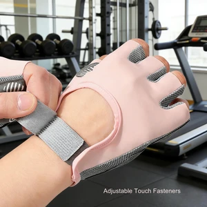 Women Fingerless Workout Gloves, Non-Slip Breathable Gym-Sports-Gloves for Training, Weightlifting & Exercise Women Fingerless Workout Gloves, Non-Slip Breathable Gym-Sports-Gloves for Training, Weightlifting & Exercise