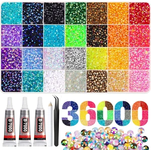 Artdone 36000Pcs Resin Rhinestones 3mm Jelly AB 28Colors for Bedazzling Glitter Kit DIY, Multicolor Crystal Diamond Pearls with 3Pcs 10ml B7000 Jewelry Glue for Bedazzled Nail Art Supplies Decoration Artdone 36000Pcs Resin Rhinestones 3mm Jelly AB 28Colors for Bedazzling Glitter Kit DIY, Multicolor Crystal Diamond Pearls with 3Pcs 10ml B7000 Jewelry Glue for Bedazzled Nail Art Supplies Decoration