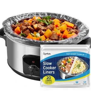 Syntus Slow Cooker Liner, 20 Pcs 13"x 21" Large Size Fit 3-8 QT Pots Syntus Slow Cooker Liner, 20 Pcs 13"x 21" Large Size Fit 3-8 QT Pots