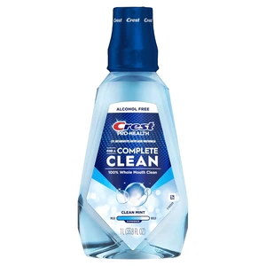 Crest Mouthwash Pro Health Complete Clean, CPC (cetylpyridinium chloride) Antigingivitis/Antiplaque, Alcohol Free, Clean Mint, 1 L (33.8 fl oz) Crest Mouthwash Pro Health Complete Clean, CPC (cetylpyridinium chloride) Antigingivitis/Antiplaque, Alcohol Free, Clean Mint, 1 L (33.8 fl oz)