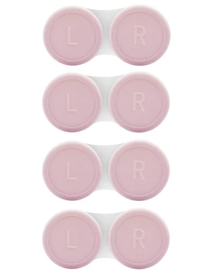 Vastsoon 4 Pack Contact Lens Case, Contact Solution Soaking Case Replacement Kit for Travel, Daily Use (Pink) Vastsoon 4 Pack Contact Lens Case, Contact Solution Soaking Case Replacement Kit for Travel, Daily Use (Pink)