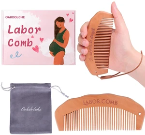 Wooden Birth Comb, Pregnancy Essentials for labor pain Wooden Birth Comb, Pregnancy Essentials for labor pain