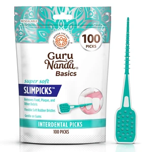 GuruNanda Supersoft Slimpicks Interdental Picks, 100 ct GuruNanda Supersoft Slimpicks Interdental Picks, 100 ct