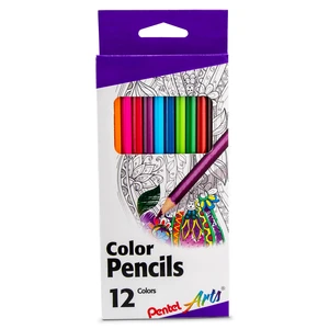 Pentel Arts Colored Pencils, Assorted Colors, Set of 12 (CB8-12) Pentel Arts Colored Pencils, Assorted Colors, Set of 12 (CB8-12)