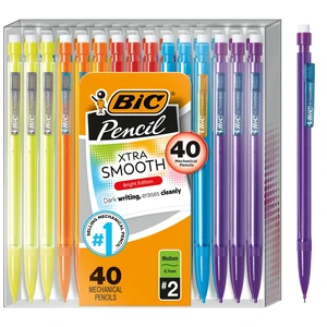 BIC Xtra-Smooth Mechanical Pencils with Erasers, 40-Count BIC Xtra-Smooth Mechanical Pencils with Erasers, 40-Count