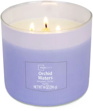 Mainstays 3-Wick Textured Wrapped Orchid Waters Candle, 14 Ounce Mainstays 3-Wick Textured Wrapped Orchid Waters Candle, 14 Ounce