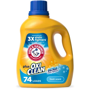 ARM & HAMMER Plus OxiClean Ultra Stain Fighters Liquid Detergent, Fresh Scent, 96.2 Fl Oz ARM & HAMMER Plus OxiClean Ultra Stain Fighters Liquid Detergent, Fresh Scent, 96.2 Fl Oz