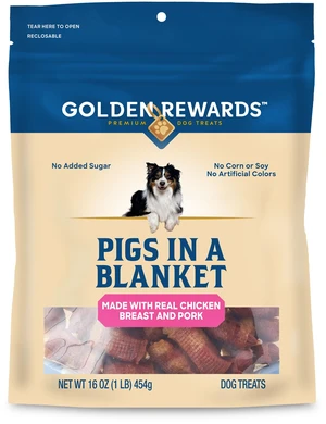 GR Pigs in a Blanket Chicken and Pork Sausage Dog Treats, 16 oz GR Pigs in a Blanket Chicken and Pork Sausage Dog Treats, 16 oz