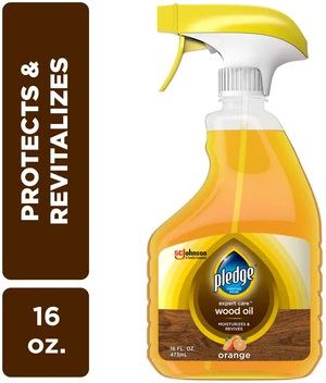 Pledge Wood Oil, Expert Care, Trigger Spray Moisturizes & Revives with Orange Scent, 16 oz Pledge Wood Oil, Expert Care, Trigger Spray Moisturizes & Revives with Orange Scent, 16 oz