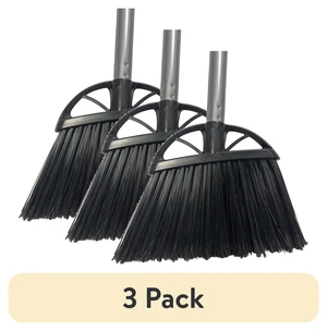 (3 pack) Reynera Household 10" Angle-Cut Poly-Bristle Broom, 1 Count (3 pack) Reynera Household 10" Angle-Cut Poly-Bristle Broom, 1 Count