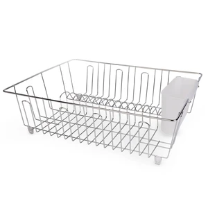 Mainstays Stainless Steel Kitchen Dish Drying Rack and Drainer, Rust-Resistant Countertop Dish Rack Organizer for Plates, Bowls, Cups and Utensils Mainstays Stainless Steel Kitchen Dish Drying Rack and Drainer, Rust-Resistant Countertop Dish Rack Organizer for Plates, Bowls, Cups and Utensils