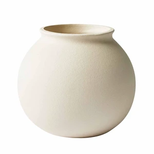 Better Homes & Gardens Matte Ceramic Round Vase, 6.69 in x 5.9 in, Off-White Better Homes & Gardens Matte Ceramic Round Vase, 6.69 in x 5.9 in, Off-White