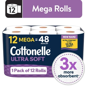 Cottonelle Ultra Soft Toilet Paper, 12 Mega Rolls Cottonelle Ultra Soft Toilet Paper, 12 Mega Rolls