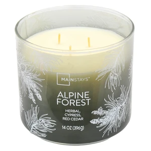 Mainstays Alpine Forest 3-Wick Ombre Wrapped Scented Jar Candle, 14 oz Mainstays Alpine Forest 3-Wick Ombre Wrapped Scented Jar Candle, 14 oz