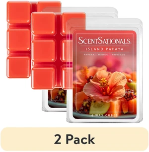 (2 pack) Island Papaya Scented Wax Melts, ScentSationals, 2.5 oz (2 pack) Island Papaya Scented Wax Melts, ScentSationals, 2.5 oz