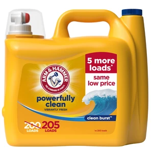 ARM & HAMMER Laundry Detergent Liquid, Clean Burst, 205 fl oz, 205 Loads ARM & HAMMER Laundry Detergent Liquid, Clean Burst, 205 fl oz, 205 Loads