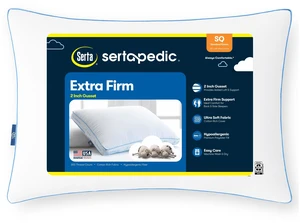 Sertapedic Extra Firm Standard/Queen Bed Pillow, Hypoallergenic Sertapedic Extra Firm Standard/Queen Bed Pillow, Hypoallergenic