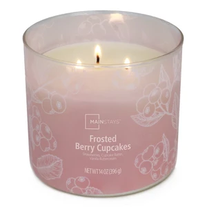 Mainstays 3-Wick Ombre Wrap Frosted Berry Cupcakes Jar Candle, 14 Ounce Mainstays 3-Wick Ombre Wrap Frosted Berry Cupcakes Jar Candle, 14 Ounce