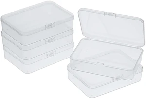 5 Pcs Mini Plastic Storage Containers Box with Lid, Small Storage Containers Travel Case 4x3x1 Inches Clear Rectangle Box Organizer for Collecting Small Items, Beads, Jewelry, Cards, Crafts 5 Pcs Mini Plastic Storage Containers Box with Lid, Small Storage Containers Travel Case 4x3x1 Inches Clear Rectangle Box Organizer for Collecting Small Items, Beads, Jewelry, Cards, Crafts