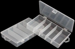 2 Pack 5 Grid Clear Plastic Fishing Tackle Storage Box Jewelry Making Findings Organizer Box Container Case Utility Box,7x4.3x1.2inch 2 Pack 5 Grid Clear Plastic Fishing Tackle Storage Box Jewelry Making Findings Organizer Box Container Case Utility Box,7x4.3x1.2inch