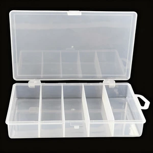5 Grid Clear ABS Tackle Box Organizer, Beads, Jewelry & Crafts Tray, 6.9 in 5 Grid Clear ABS Tackle Box Organizer, Beads, Jewelry & Crafts Tray, 6.9 in
