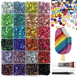 Resin Rhinestones for Crafting Bedazzling,24 Color Rhinestones for Nails Resin Rhinestones for Crafting Bedazzling,24 Color Rhinestones for Nails