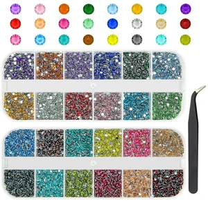 qiipii 24 Color 2mm Small Crystal Resin Rhinestones for Bedazzling Crafting SS6 Tiny Flatback Stones Colorful Gems Diamonds Charms for Nails Eyes Face Makeup Tumblers Bottles DIY Crafts Clothes Shoes qiipii 24 Color 2mm Small Crystal Resin Rhinestones for Bedazzling Crafting SS6 Tiny Flatback Stones Colorful Gems Diamonds Charms for Nails Eyes Face Makeup Tumblers Bottles DIY Crafts Clothes Shoes