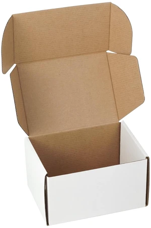 7"x5"x4" Shipping Boxes Set of 2, White Corrugated Cardboard Box Literature Mailer 7"x5"x4" Shipping Boxes Set of 2, White Corrugated Cardboard Box Literature Mailer