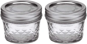 Ball Mason 4oz Quilted Jelly Jars with Lids and Bands, Set of 2 Ball Mason 4oz Quilted Jelly Jars with Lids and Bands, Set of 2