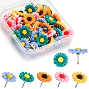 40Pcs Push Pins, Thumb Tacks for Bulletin Board, Flower Decorative Pins and Tacks, Cork Board Thumbtacks, Cute Thumbtack for Office Decorative 40Pcs Push Pins, Thumb Tacks for Bulletin Board, Flower Decorative Pins and Tacks, Cork Board Thumbtacks, Cute Thumbtack for Office Decorative