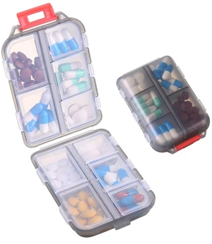 Travel Pill Organizer,10 Compartments Pill Case,Compact & Portable Pill Box Travel Pill Organizer,10 Compartments Pill Case,Compact & Portable Pill Box