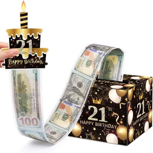 21st Birthday Money Box for Cash Gift, Surprise Pull Out Money Gift Box with 50Pcs Transparent Bags - Fun Ways to Give Cash as A 21st Birthday Gift for Girls Boys 21st Birthday Money Box for Cash Gift, Surprise Pull Out Money Gift Box with 50Pcs Transparent Bags - Fun Ways to Give Cash as A 21st Birthday Gift for Girls Boys
