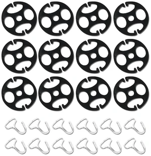 24PCS Car Seat Cover Plum Plate Metal Hooks, 12 Metal Hooks Set Locking Clip Plastic Card Fixed Fastener Buckle + 12 Plastic Car Seat Covers Chucks for Car Seat Replacements Accessories (Black) 24PCS Car Seat Cover Plum Plate Metal Hooks, 12 Metal Hooks Set Locking Clip Plastic Card Fixed Fastener Buckle + 12 Plastic Car Seat Covers Chucks for Car Seat Replacements Accessories (Black)