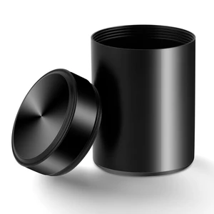 WLLHYF Portable Metal Small Pill Case, Round Alloy Pill Holder Pocket Small Pill Box Waterproof Medicine Organizer Bottle Container for Travel Outdoor Vitamin Fish Oils (Black) WLLHYF Portable Metal Small Pill Case, Round Alloy Pill Holder Pocket Small Pill Box Waterproof Medicine Organizer Bottle Container for Travel Outdoor Vitamin Fish Oils (Black)