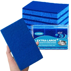 HOMEXCEL Extra Large Sponges Kitchen 6PK, Non-Scratch Sponge for Cleaning HOMEXCEL Extra Large Sponges Kitchen 6PK, Non-Scratch Sponge for Cleaning