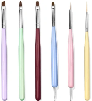 Nail Art Brushes, Nail Design Painting Brush Set with Nail Polish Brush, Nail Liner Brush, Nail Extension Gel Brush, Builder Nail Gel Brush, and Multi-Size Dotting Pens for DIY Nail Art Nail Art Brushes, Nail Design Painting Brush Set with Nail Polish Brush, Nail Liner Brush, Nail Extension Gel Brush, Builder Nail Gel Brush, and Multi-Size Dotting Pens for DIY Nail Art